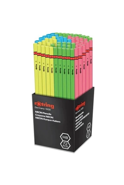 Rotring Kurşun Kalem Neon Fosforlu 2090066 - 72'li Paket ürün görseli 1