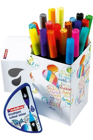 Edding Brush Pen 20 Renk Set Colour Happy - 1