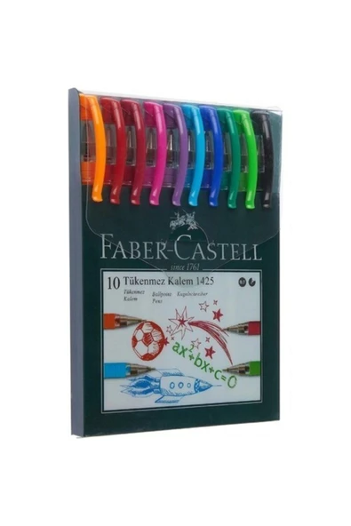 Faber Castell 1425 10'lu Tükenmez Kalem Seti ürün görseli