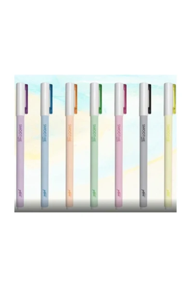 Scrikss Smoothie Roller Jel Kalem Pastel Renkler 7'li Set Tk.k - 1