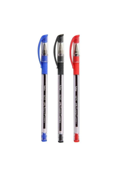 Faber Castell 1425 Mavi-siyah-kırmızı Tükenmez Kalem 3'lü Set ürün görseli 1