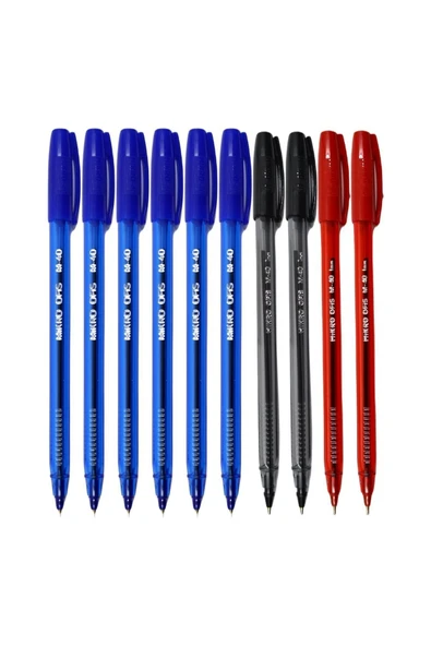 Mikro M-40 Tükenmez Kalem 1.0 Mm 3 Renk Set 10'lu ürün görseli 1