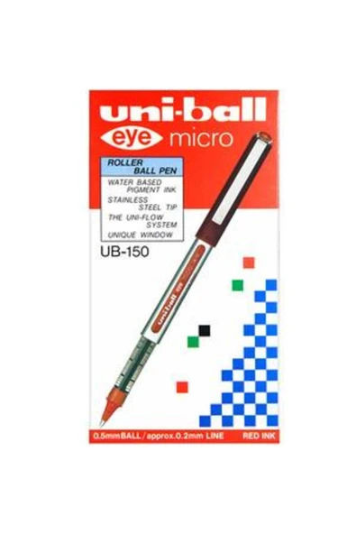 UNİ-BALL Uni-ball Ub-150 Eye Micro Roller Kalem 0.5 Mm Kırmızı Tekli - Resim 4