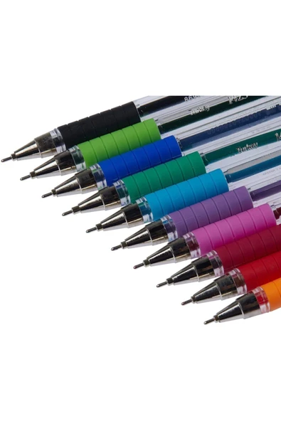 Faber Castell Faber-castell 1425 Iğne Uçlu Tükenmez Kalem 10 Renk - Resim 2
