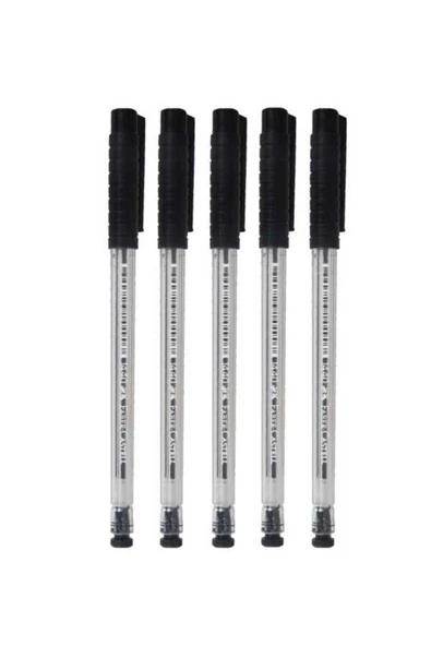 Faber Castell 1440 Siyah Tükenmez Kalem 5'li Set - 1