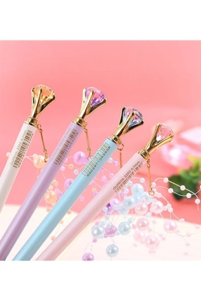 Maxx Elmas Taşlı Metal Tüylü Boncuklu Versatil Kalem E.k ürün görseli 1