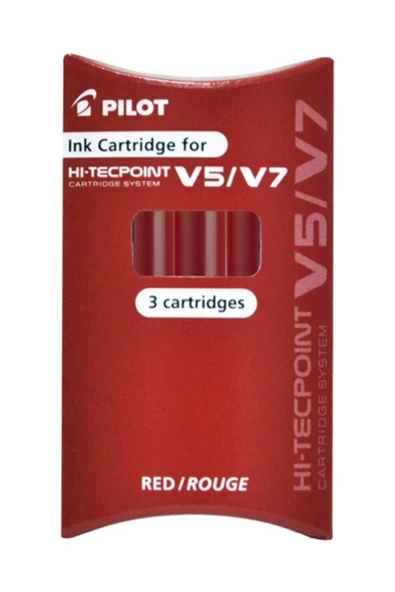 Pilot V7 Hi-Tecpoint (Cv7 Yedeği 3'Lü Set) - Kırmızı ürün görseli 1
