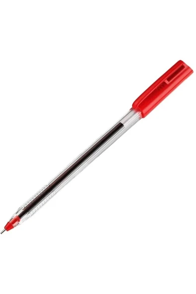 Pensan Tükenmez Kalem Şeffaf Üçgen 2021 Kırmızı 50 Li ürün görseli 1