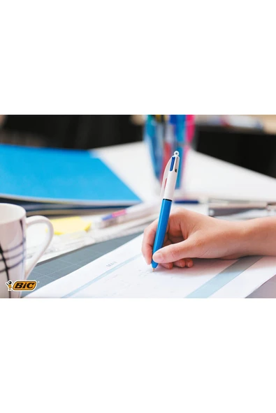 Bic 4 Renk Medium Tükenmez Kalem 12'li Kutu Paket - Resim 5