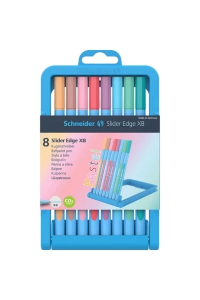 SCHNEIDER Slider Edge Xb Tükenmez Kalem Pastel Renkler 8'li Set ürün görseli