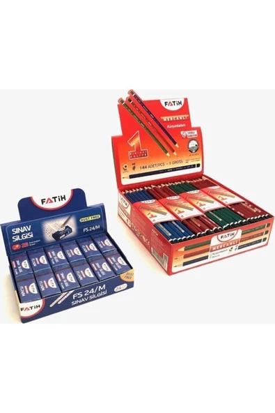 Fatih Mercanlı Kurşun Kalem 144'lü + Fs/24 Sınav Silgisi 24'lü - Resim 2