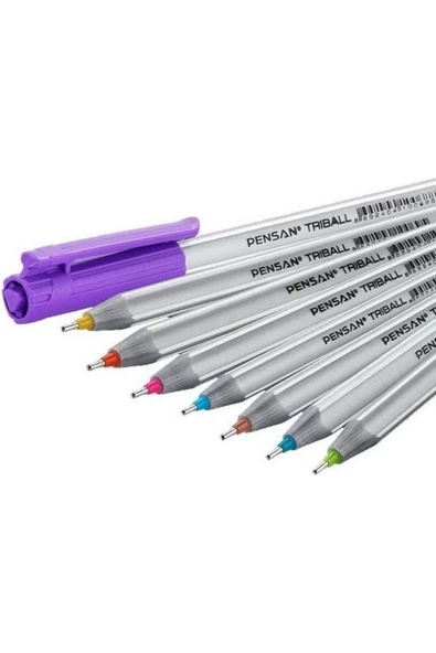 Pensan Triball 8'li Tükenmez Kalem + My King 10'lu Simli Jel Kalem - Resim 3