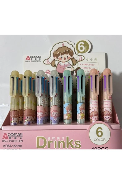 Odeme Nyc 6 Renkli Tükenmez Kalem ürün görseli