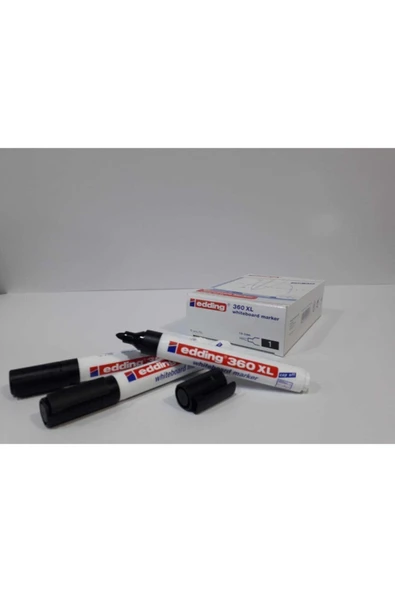 Edding Whiteboard Marker Silinebilir Beyaz Tahta Kalemi Siyah 10'lu Paket ürün görseli 1