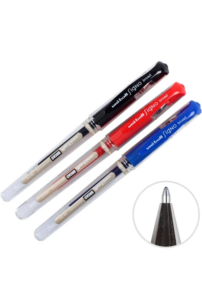 UNİ-BALL Uni-ball Um-153 Signo Broad Imza Kalemi Karışık Renk 3'lü Paket - 1