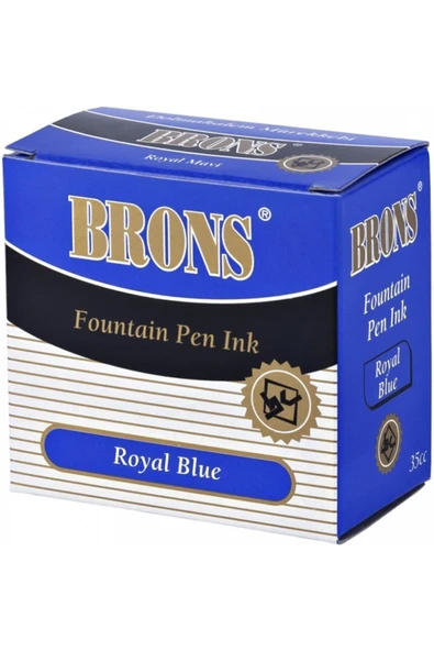 Brons Yazı Mürekkebi Royal Mavi 35cc. - Resim 2