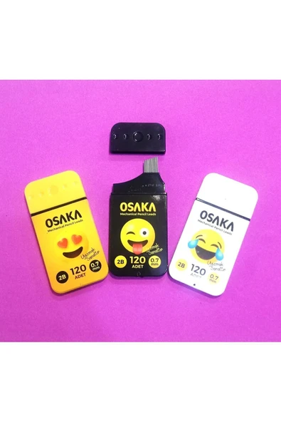 Osaka Emojili 120 Li 2b Kalem Ucu 75 Mm 0.7 Mm 3lü Set ürün görseli 1