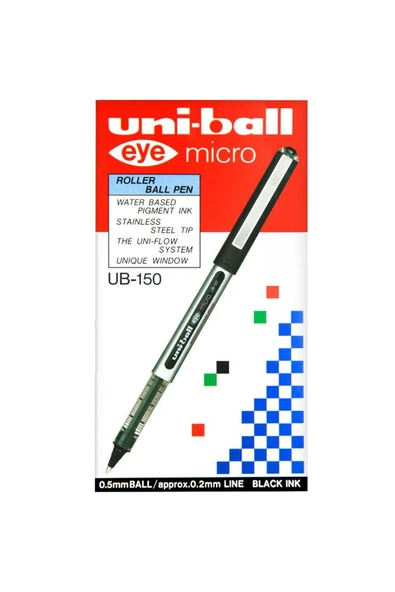 UNİ-BALL Uni-ball Ub-150 Eye Micro Roller Kalem 0.5 Mm Siyah 12'li Paket - 4