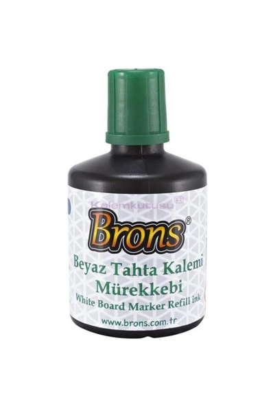 Brons Beyaz Tahta Kalem Mürekkebi 100cc Yeşil Br-363 tkm - 1