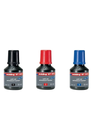 Edding Bt-30 Beyaz Tahta Kalem Mürekkebi 30 ml 3 Renk Tx - 1