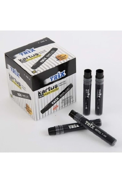 TRİX Tahta Kalemi Kartuşu Mürekkebi Siyah 36 Adet ürün görseli 1