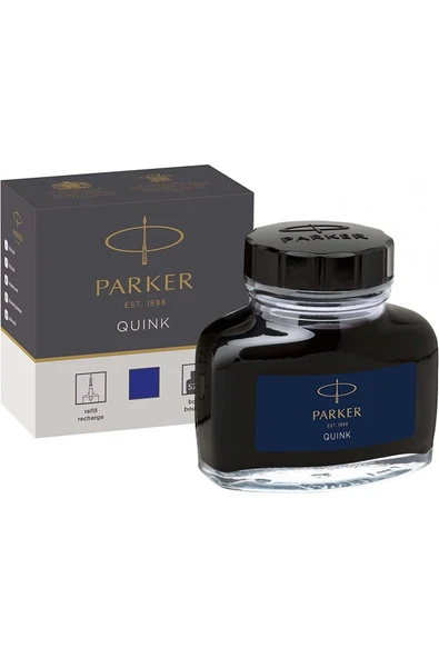 Parker Quink 57ml Dolma Kalem Şişe Mürekkebi Mavi - 1