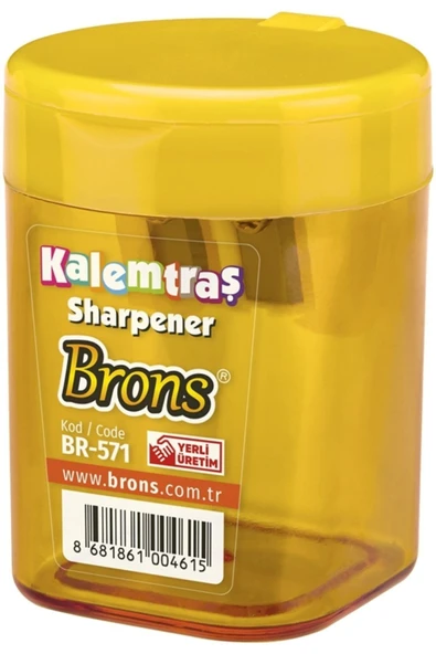 Brons Silindir Hazneli Kalemtraş Karışık Renk Br-571 - 2