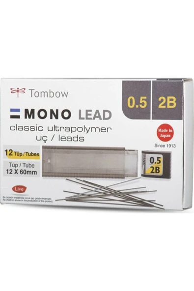 Tombow CLASSIC KLASİK TÜP 0.5/2B 12'Lİ PAKET - 1