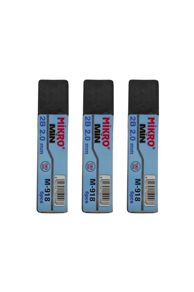 Mikro Kalem Ucu 2.0mm 2B 2B Kalem Ucu 2mm Siyah 3 Adet - 1