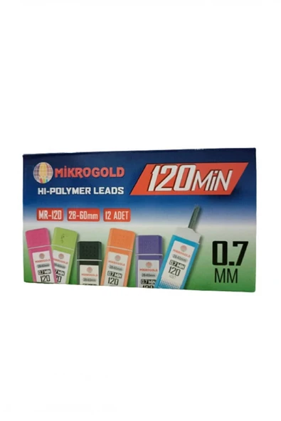Mikro Mikrogold Kalem Ucu Hı-polymer Leards 0.7 120'li 12 Adet - 1