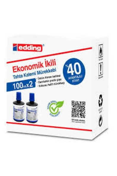 Edding Legamaster Mürekkep 100 Ml Mavi 2 Li Set tkm - 1