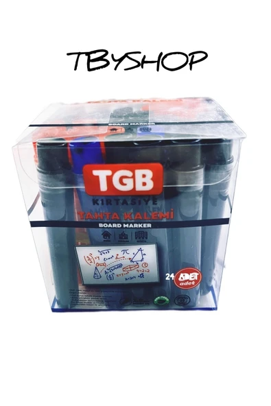 TGB Beyaz Tahta Kalem Kartuşu Öğretmen Kalemi Kartuşu Siyah 11 -mavi 8 -kırmızı 5 Adet Toplam 24 Adet - 3