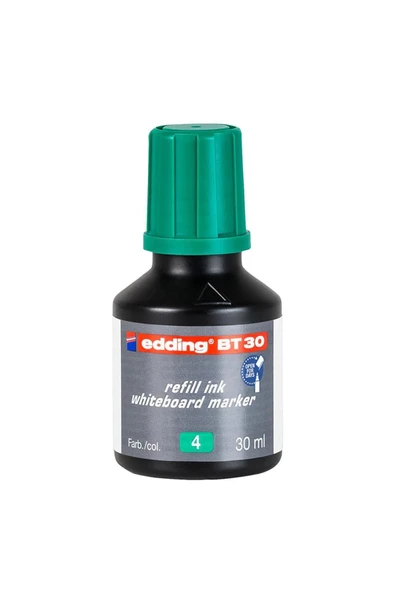 Edding Silinebilir Beyaz Tahta Kalemi Mürekkebi Yeşil 30ml Flipchart Kalemi Mürekkebi tkm ürün görseli 1