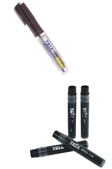 TRİX Tahta Kalemi Kartuşu 4 Adet +kalemi Siyah ürün görseli
