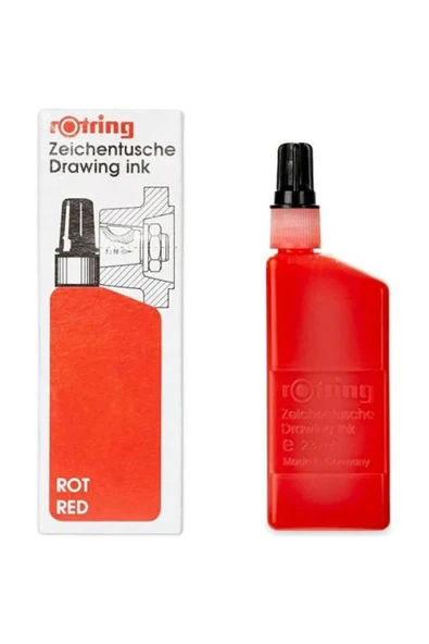 Rotring Rapido, Çini Mürekkebi 23 ml Kırmızı / S0216040 - 1