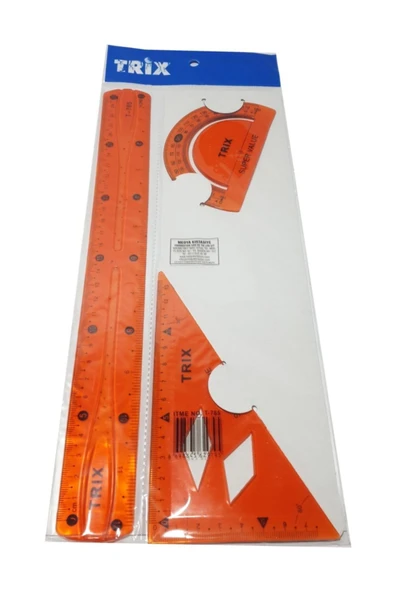 TRİX Flexible Kırılmaz Esnek Çizim Seti Ve Cetvel 30 cm - 1