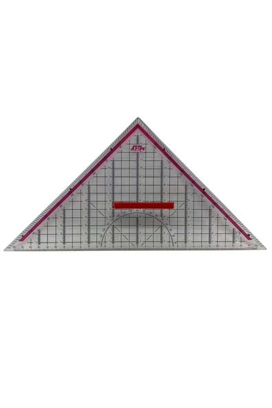 MİZY Geoderik Üçgen Cetvel Gemici Cetveli Tekstil Cetveli Modelist Cetveli 32 cm - Resim 2