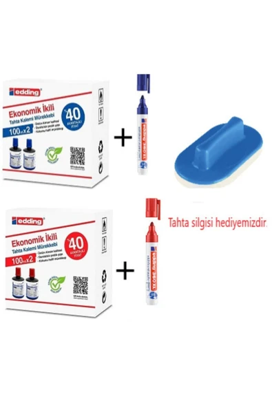 Edding Tahta Kalemi Ve Tahta Kalem Mürekkebi Seti ( Tahta Silgisi Hediyeli ) tkm - 1