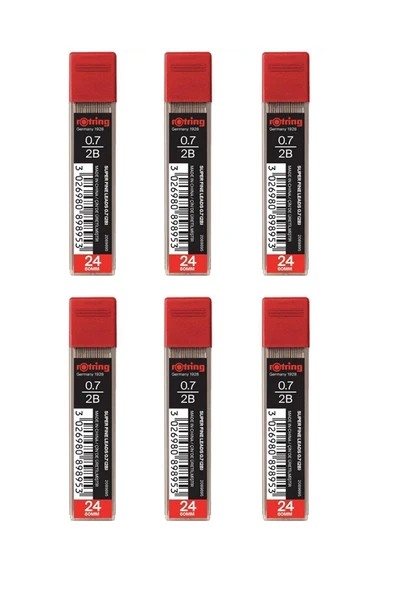 Rotring 0.7 Kalem Ucu 2b Super Polimer (2089895) 6 Lı Paket ürün görseli 1