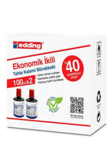 Edding Legamaster Mürekkep Kırmızı 100 ml 2'li tkm