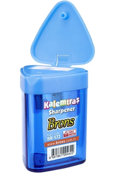 Brons Br-572 Üçgen Hazneli Kalemtraş Karışık Renk (1 ADET) - 1