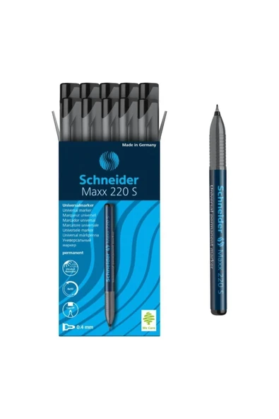 SCHNEIDER Maxx 220 S 0.4 Mm Asetat Kalemi Siyah 10 Lu - 1