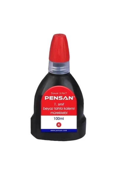 Pensan Tahta Kalemi Mürekkebi 100ml Kırmızı tkm ürün görseli 1