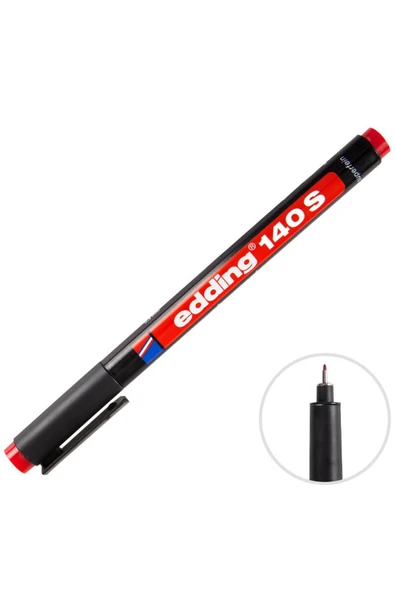 Edding Marka: Eddıng 140 S Permanent Asetat Kalemi 0.3 Mm Uçlu Kırmızı Kategori: Tükenmez Kalemler - 1