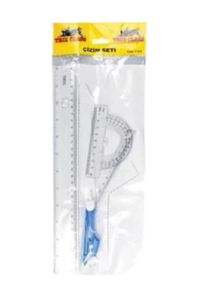 TRİX Çizim Seti - Cetvel Seti - Şeffaf ürün görseli 1