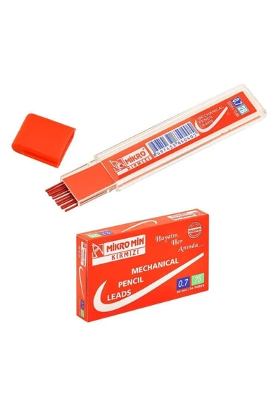 Mikro 0.7 Kırmızı Min Versatil Kalem Ucu 2b 60 Mm 24'lü Kutu - 1