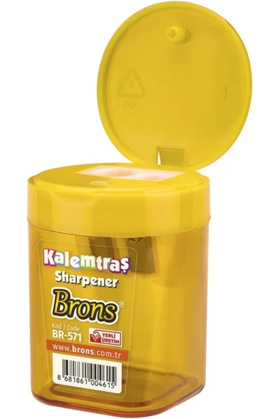 Brons Silindir Hazneli Kalemtraş Karışık Renk Br-571 - 1