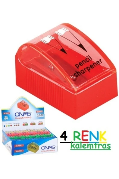 Onas 4 Adet Kalemtraş Çiftli Ve Kapaklı - 1