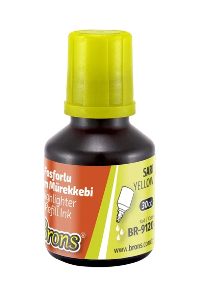 Brons Sarı Fosforlu Kalem Mürekkebi 30 ml (br-9120) ürün görseli 1