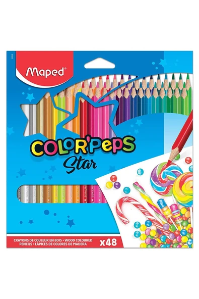Maped Color Kolay Tutuş Tam Boy 48 Li Kuru Boya Kalemi ürün görseli
